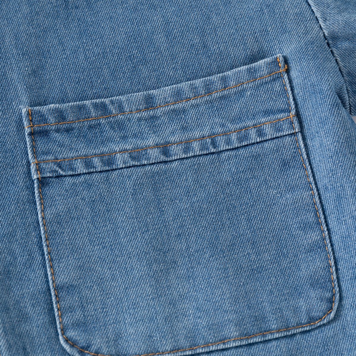 Washed Denim Button-Down Shirt for Boys