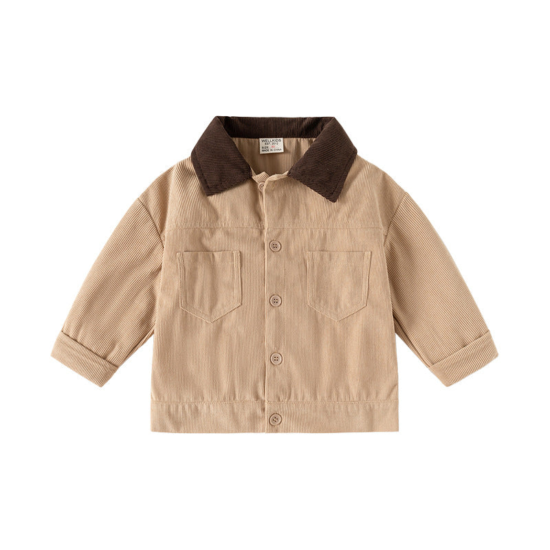 Color-Blocked Corduroy Jacket, Alternate Colorway
