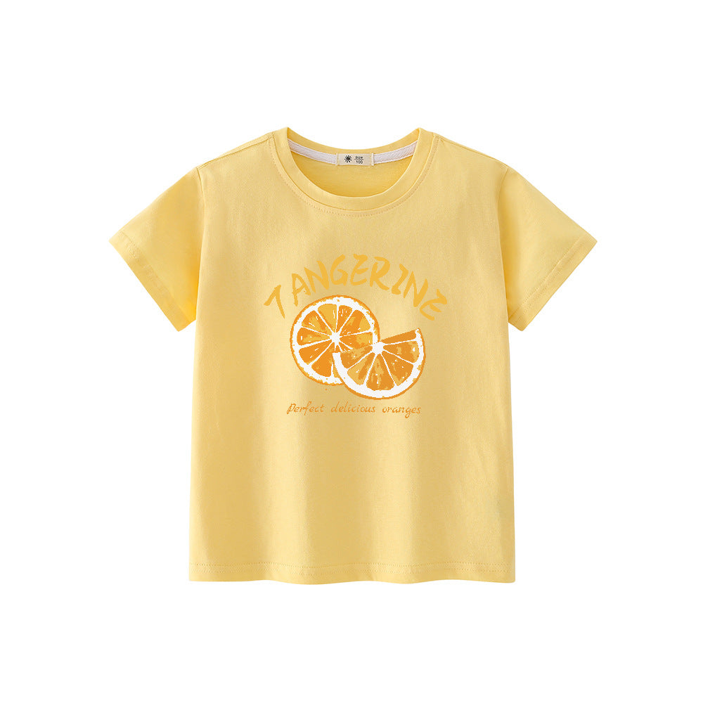 Camping Cat Print Short Sleeve Tee