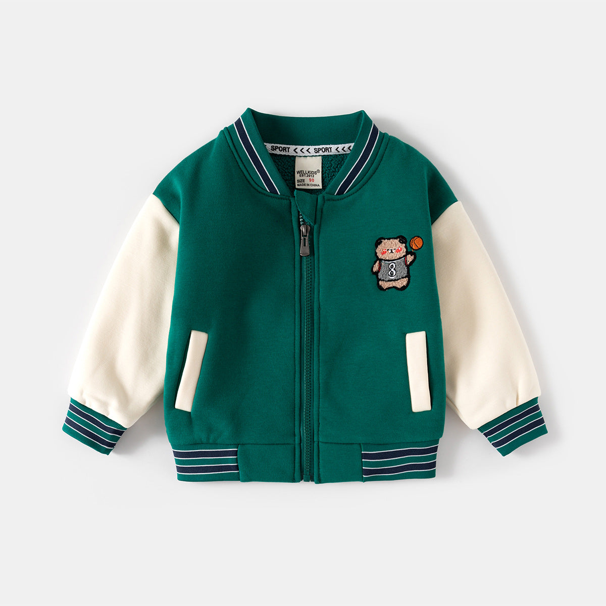 Fleece-Lined Zip-Up Hoodie for Boys
