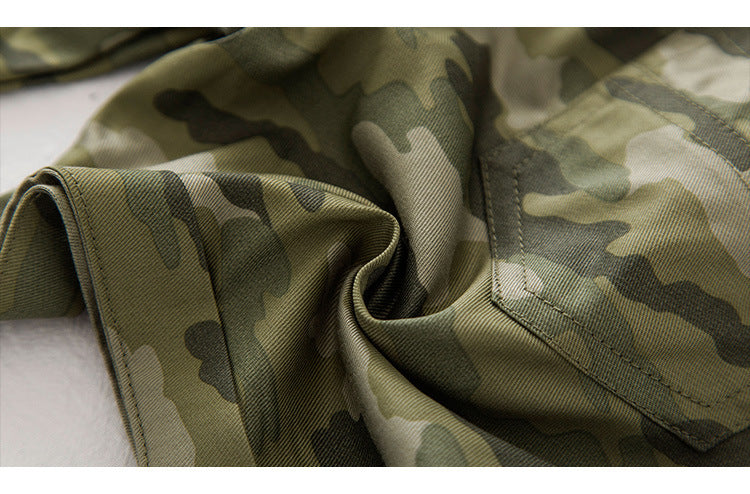 Camouflage Mid-Length Shorts for Boys