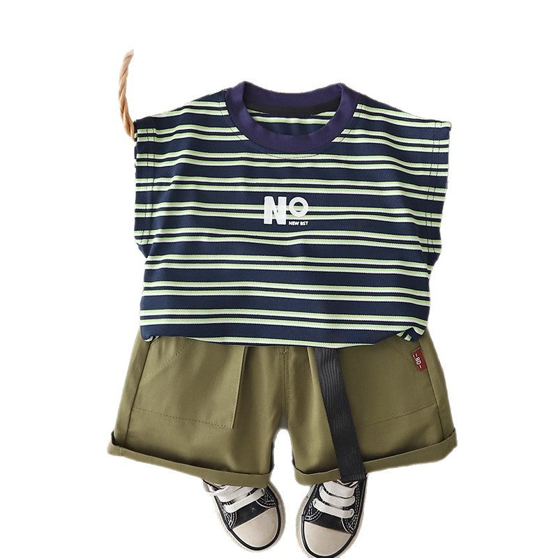 Striped Vest Two-Piece Summer Set