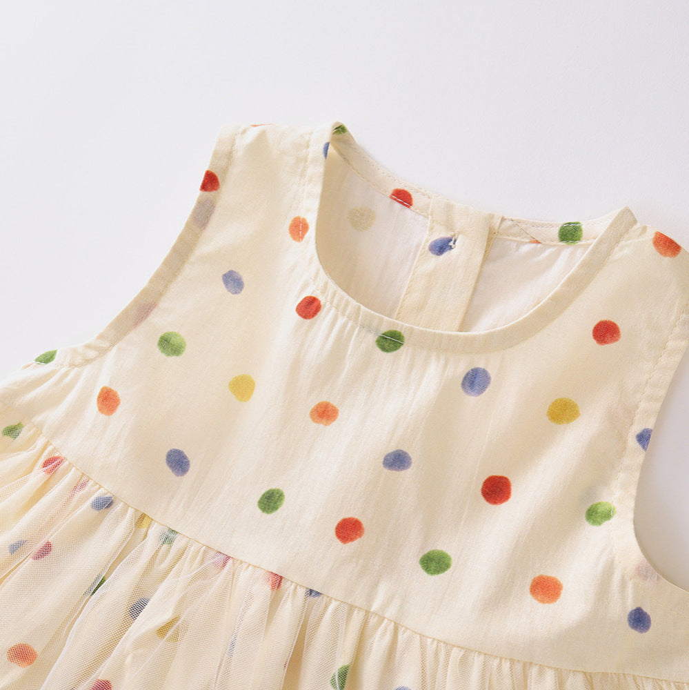 Colorful Polka Dot Two-Piece Set for Girls