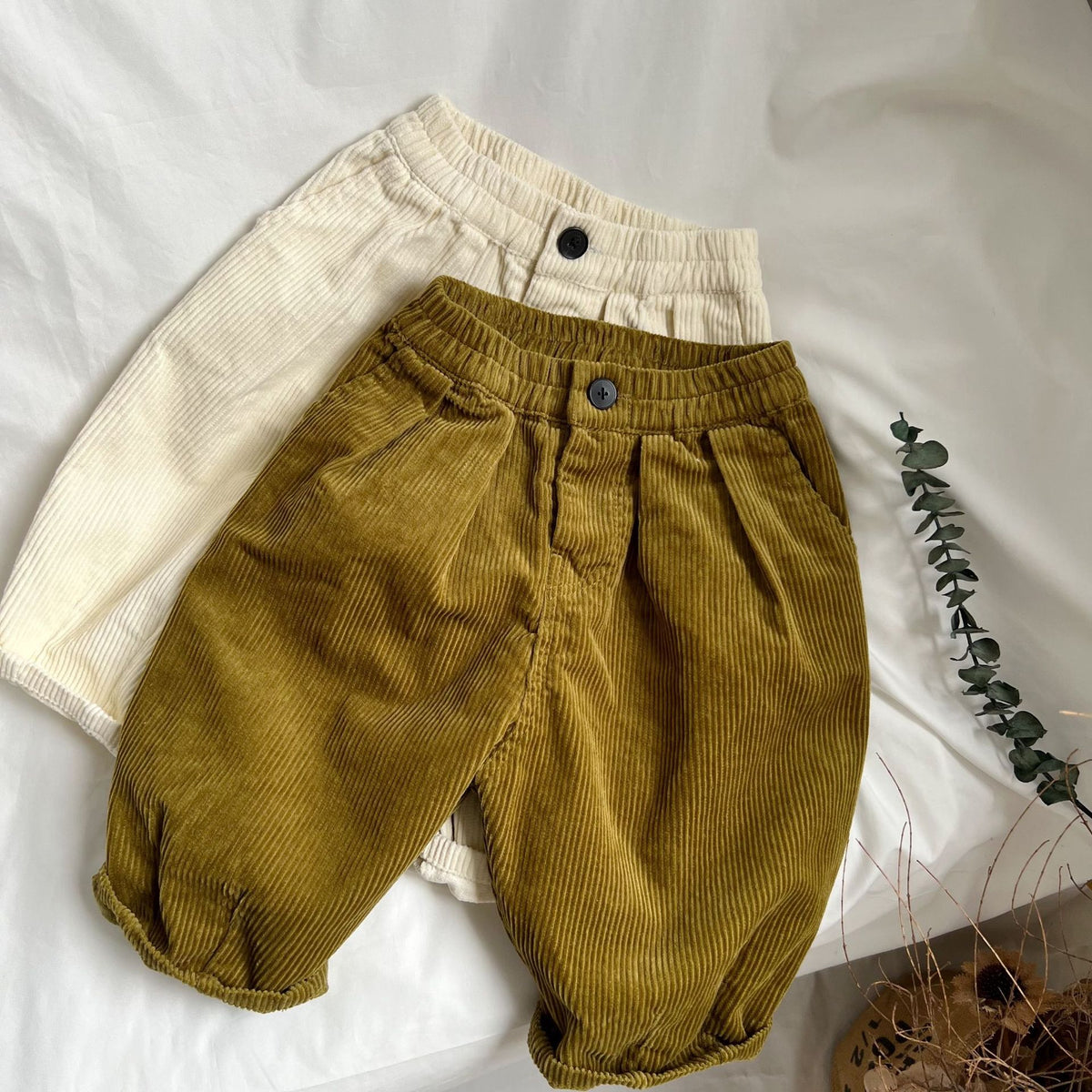 Mustard & Ivory Corduroy Pants