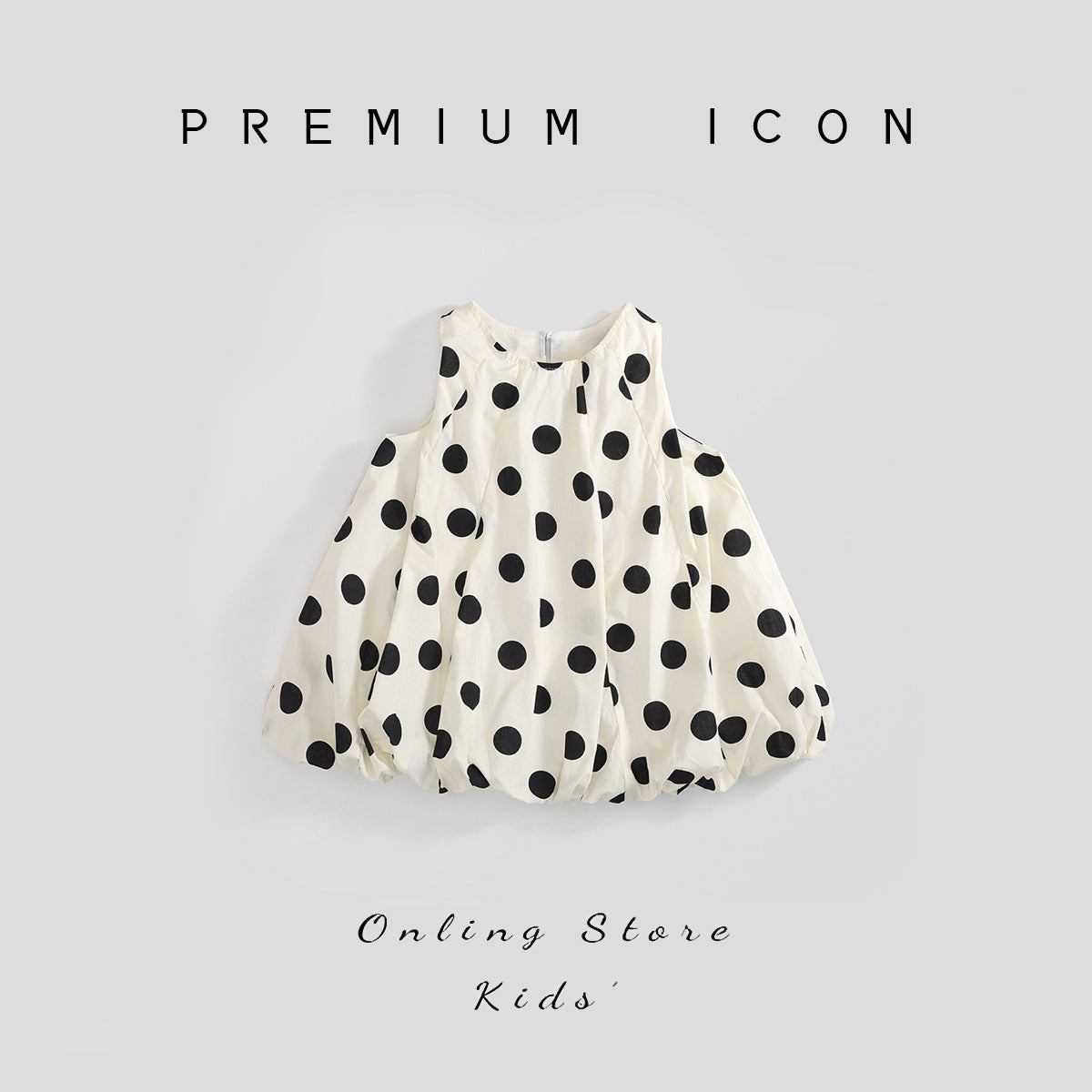 Polka Dot Sleeveless Dress for Girls