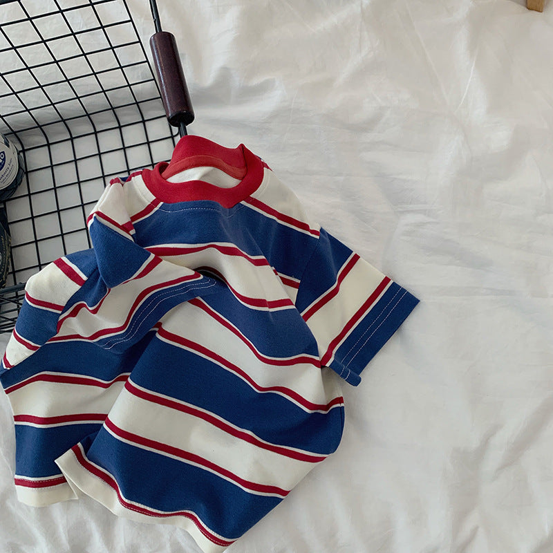 Striped Character Print Tee for Kids