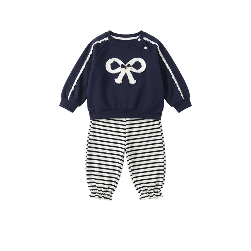 Bow Top & Sweatpants Two-Piece Set