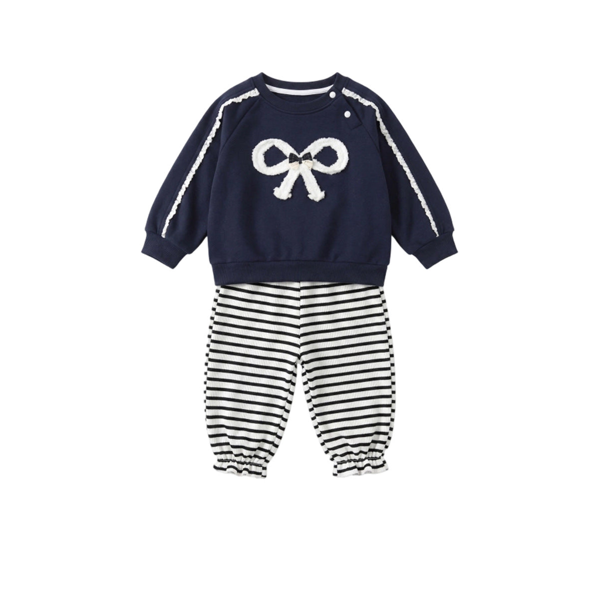 Bow Top & Sweatpants Two-Piece Set