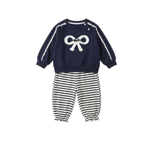 Bow Top & Sweatpants Two-Piece Set