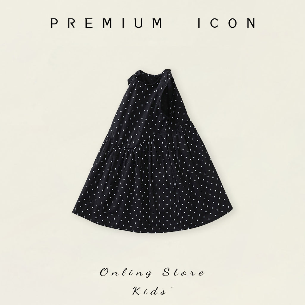 Polka Dot Sleeveless Princess Dress