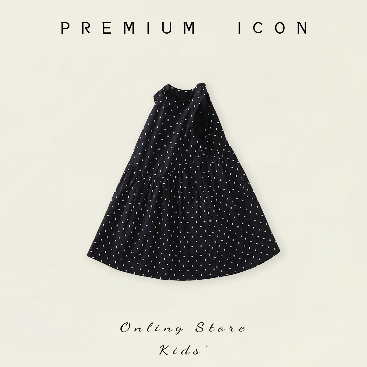Polka Dot Sleeveless Princess Dress