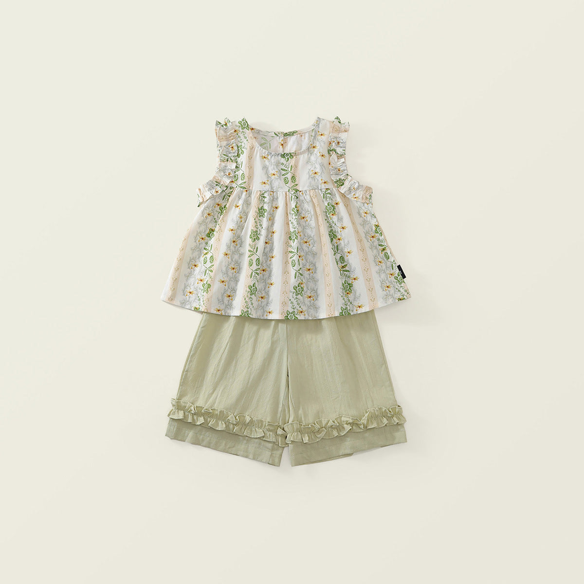 Floral Ruffle Two-Piece Set for Girls