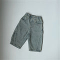 Light Blue Soft Denim Patchwork Pants