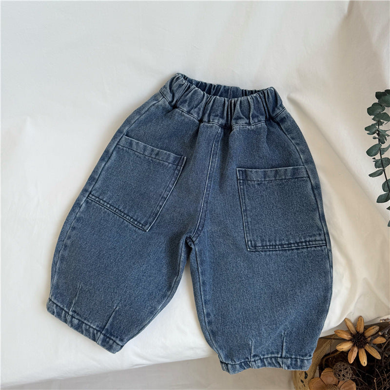 Mid-Waist Denim Pants for Kids