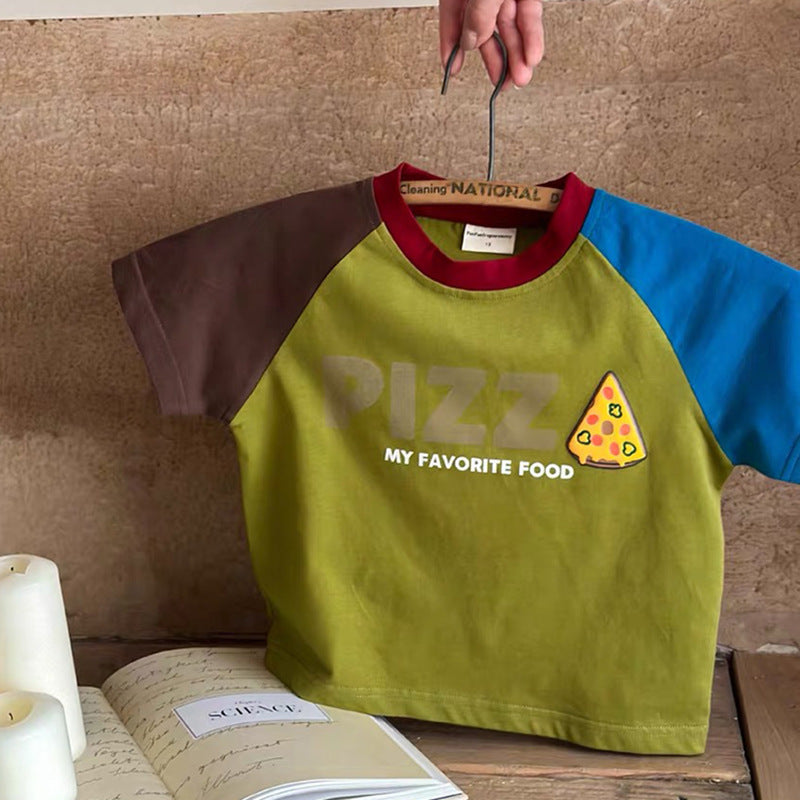 Color-Block Print Tee for Kids