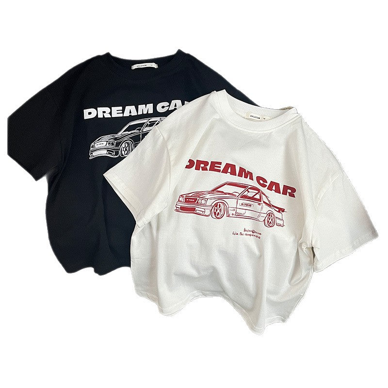 Retro Car Print Tee for Kids