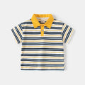Striped Collar Polo Shirt for Boys