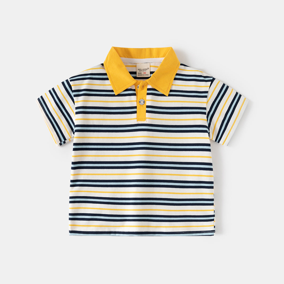 Striped Collar Polo Shirt for Boys