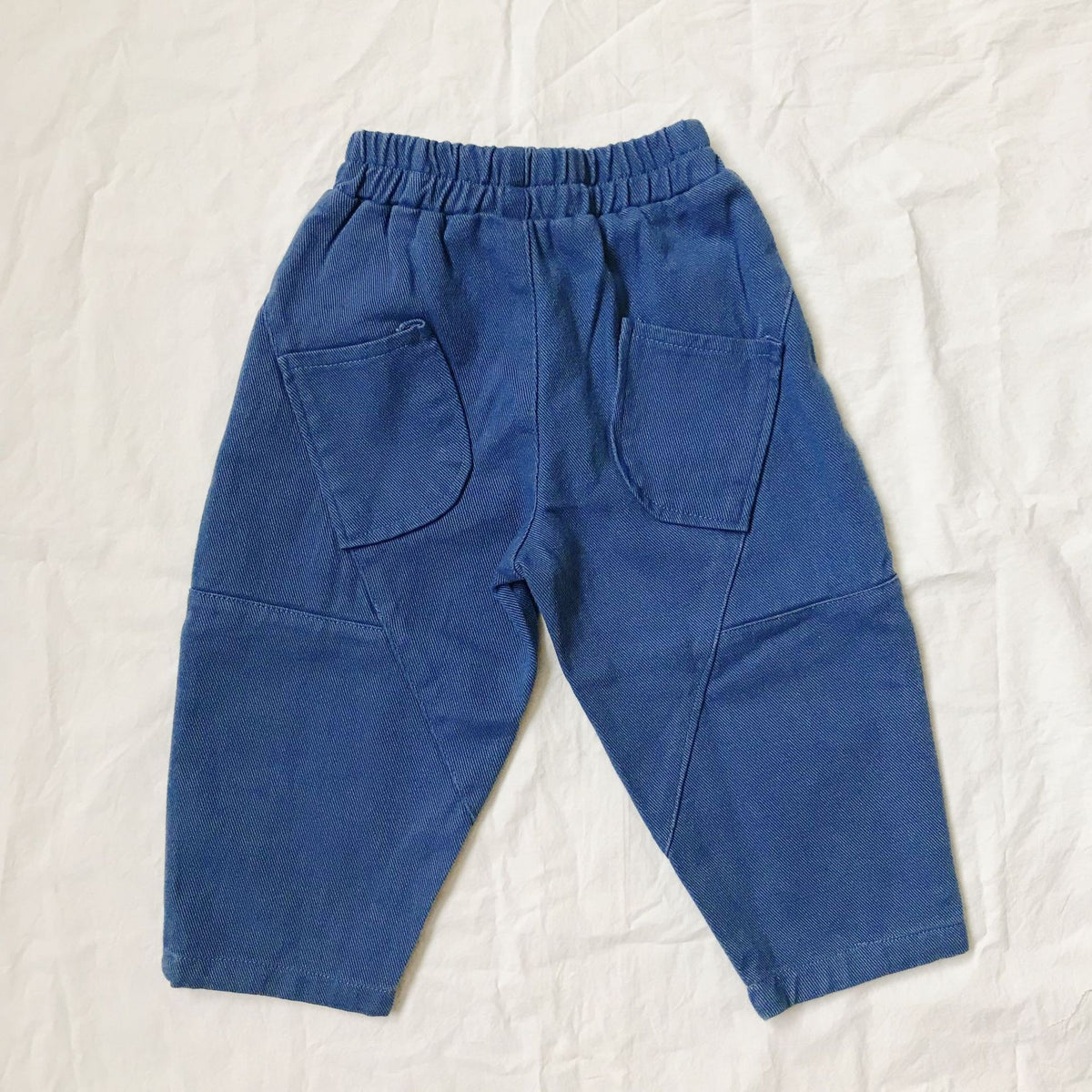 Beige Cotton Work Pants for Kids