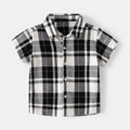 Checkered Short Sleeve Shirt Set for Boys
