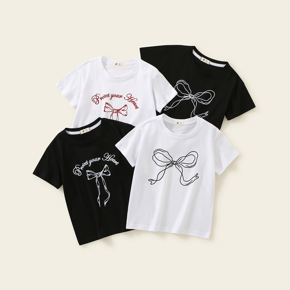 Bow Print Tee for Kids