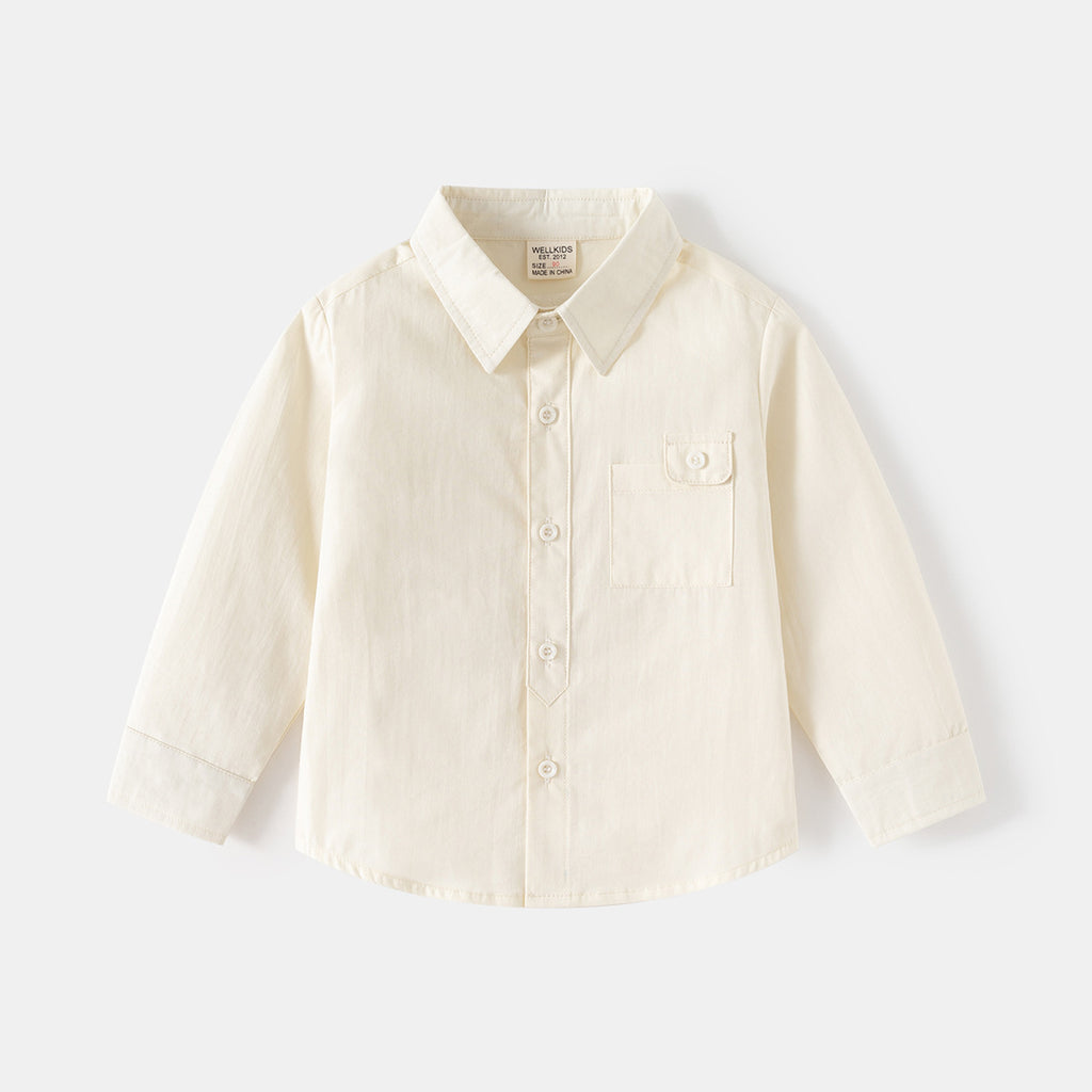 Off-White Collared Long Sleeve Top