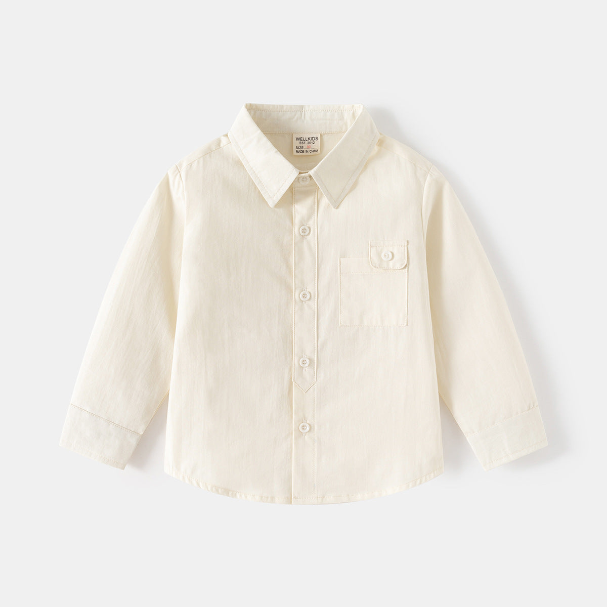 Off-White Collared Long Sleeve Top
