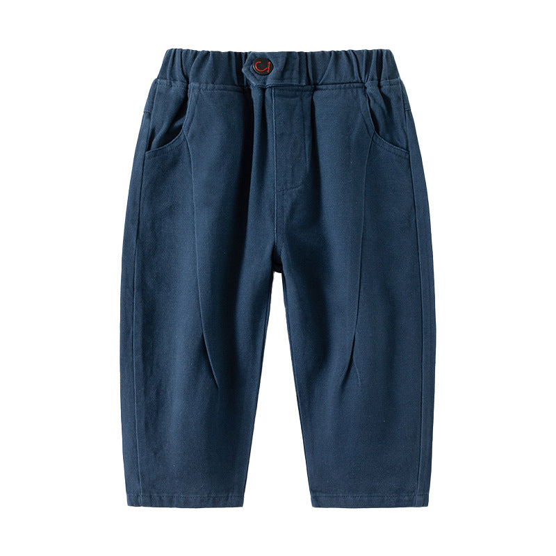 Khaki Pleated Casual Trousers