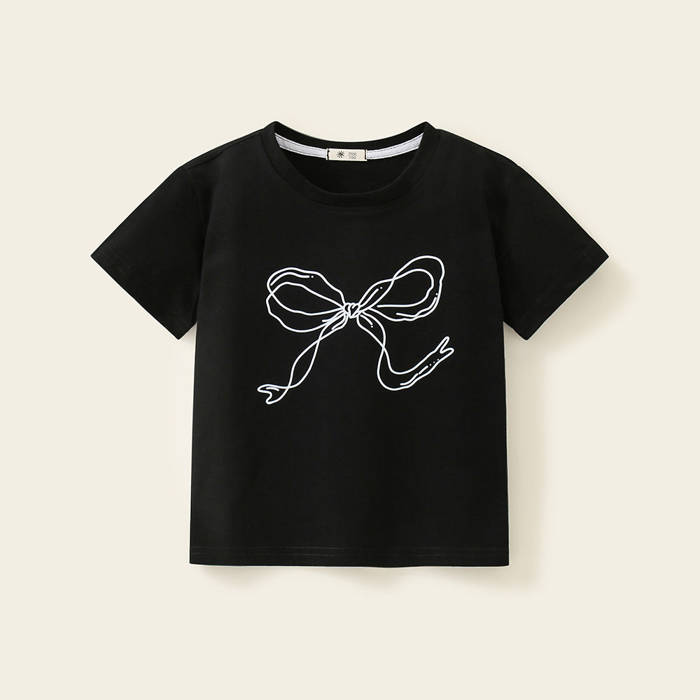 Bow Print Tee for Kids