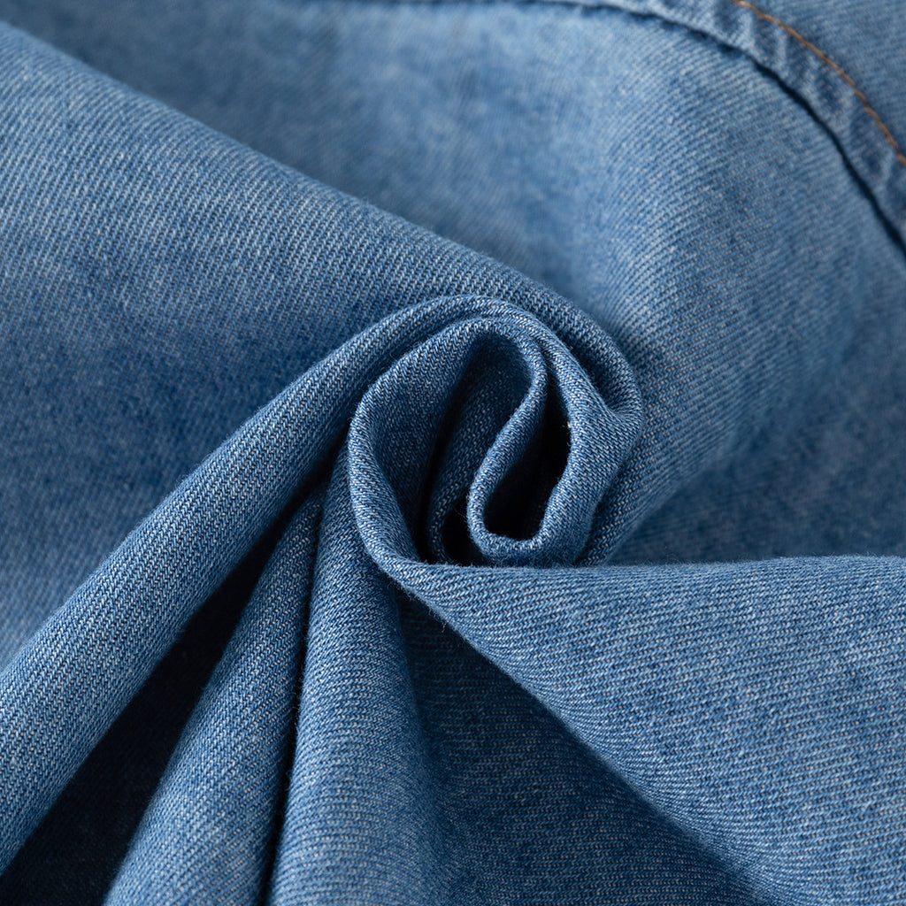 Washed Denim Button-Down Shirt for Boys