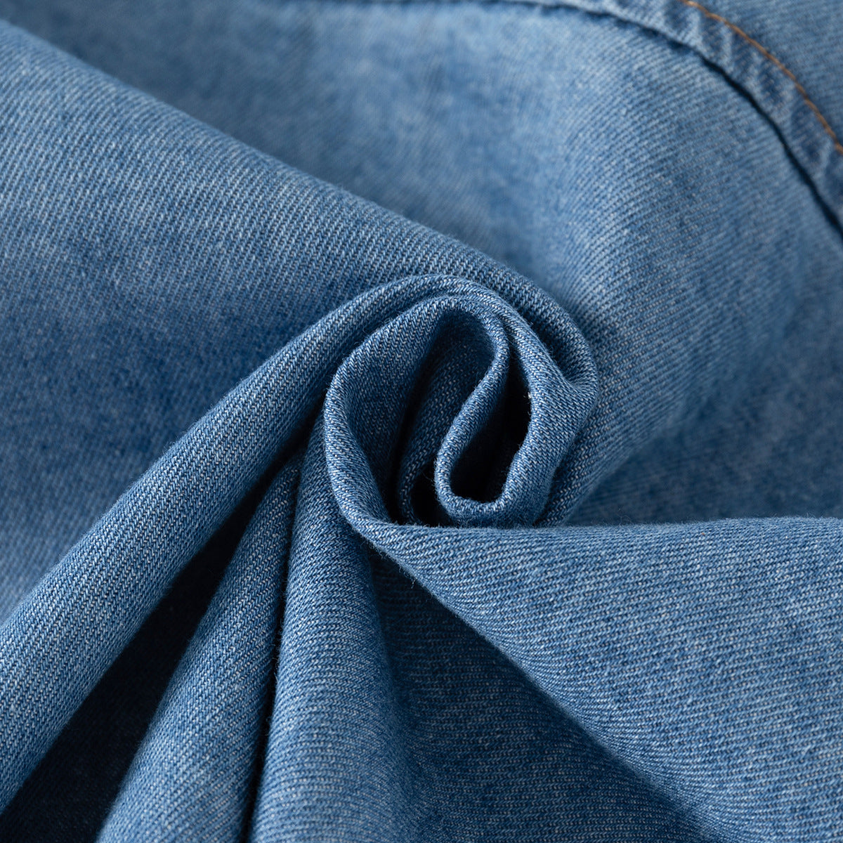 Washed Denim Button-Down Shirt for Boys