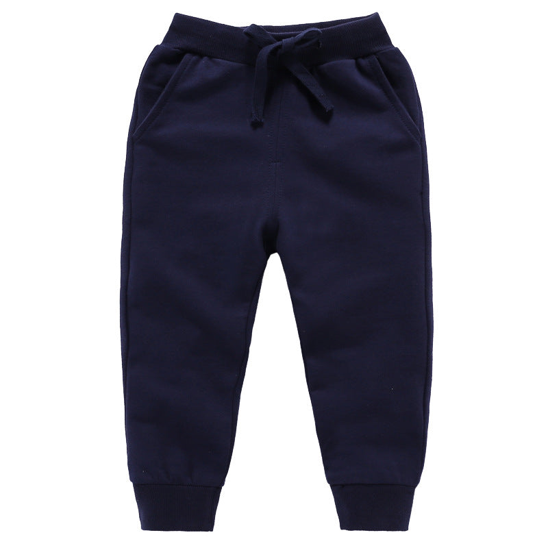 Solid Color Cotton Pants for Kids