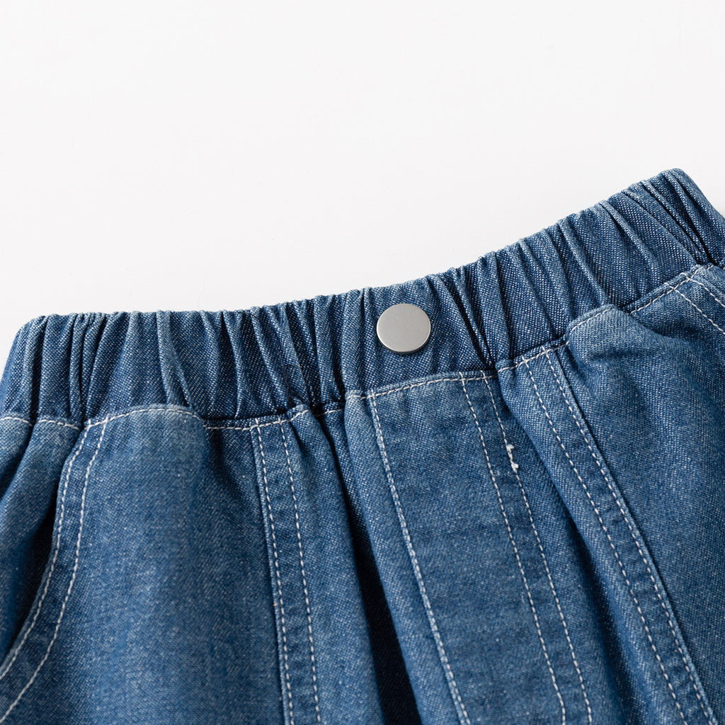Color-Blocked Denim Shorts for Boys