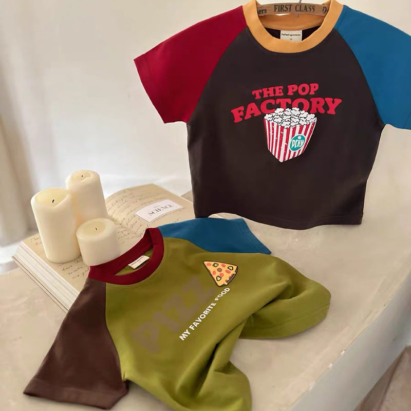 Color-Block Print Tee for Kids