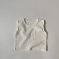 Textured Knit Patch Vest for Kids