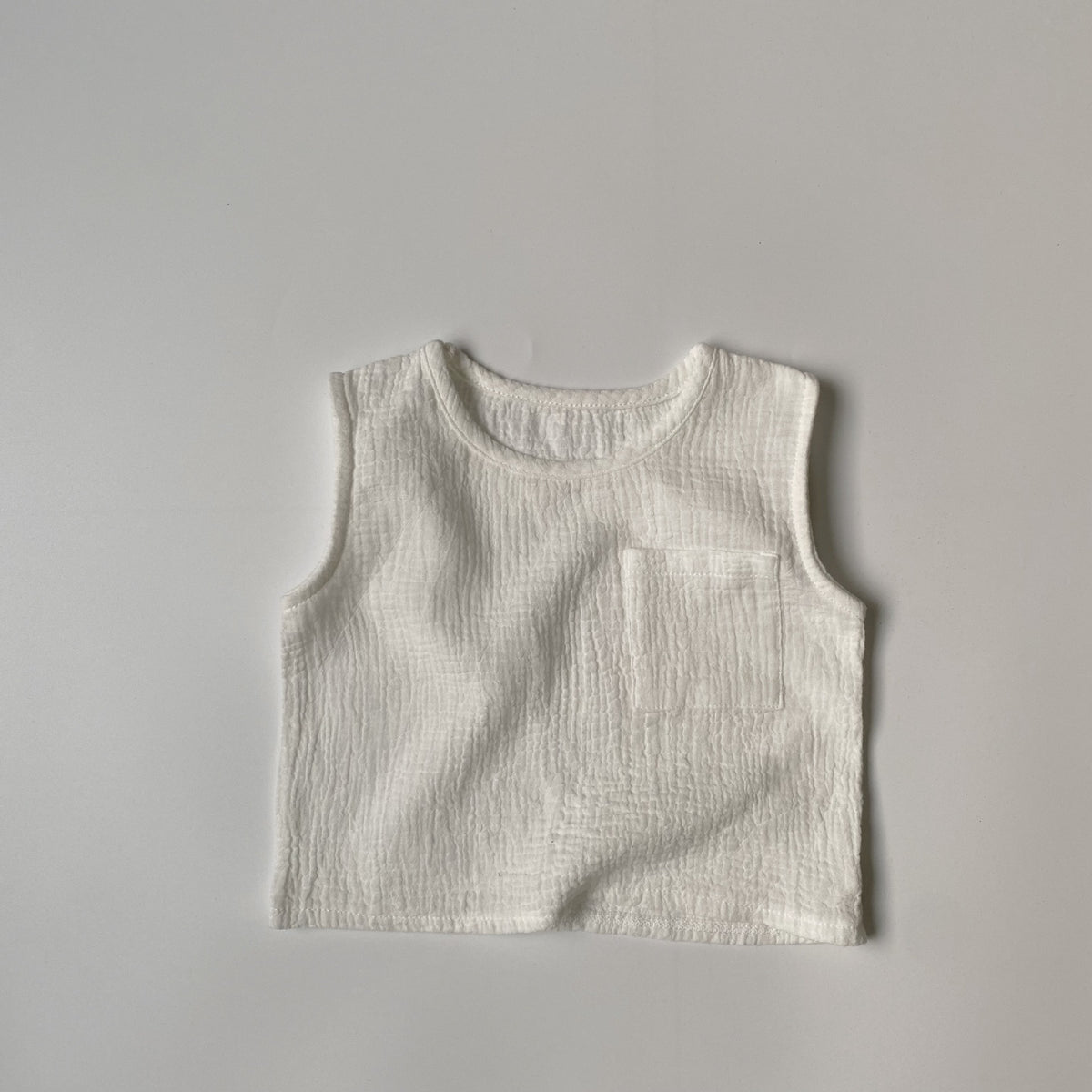 Textured Knit Patch Vest for Kids