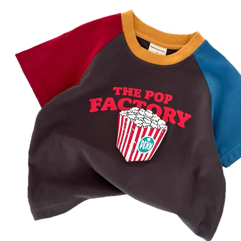 Color-Block Print Tee for Kids