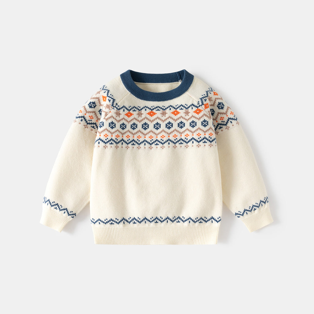 Color-Block Knit Sweater for Boys