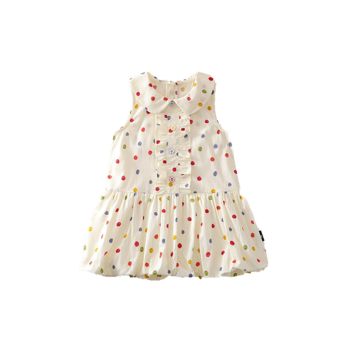 Polka Dot Ruffle Peter Pan Collar Dress