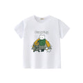 Camping Cat Print Short Sleeve Tee