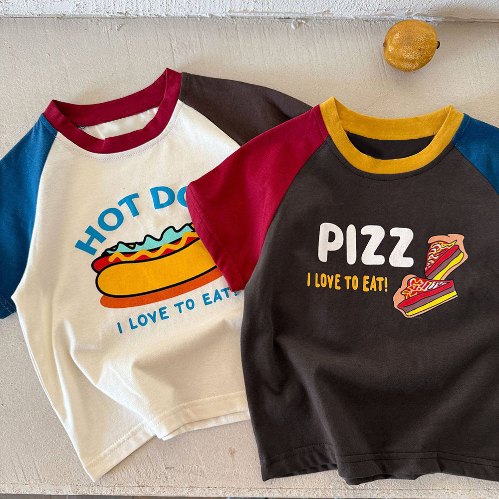 Playful Food Print Tee for Kids