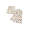 Floral Print Loose Waist Two-Piece Set