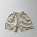 Striped Linen-Cotton Shorts for Kids