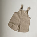 Cotton Linen Suspender Pants