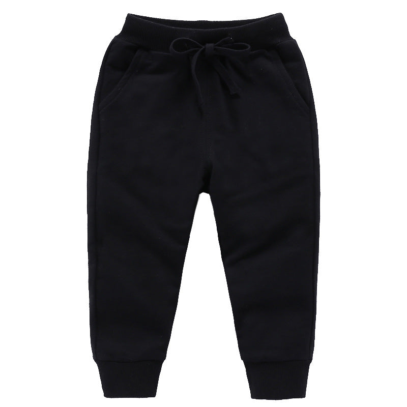Solid Color Cotton Pants for Kids