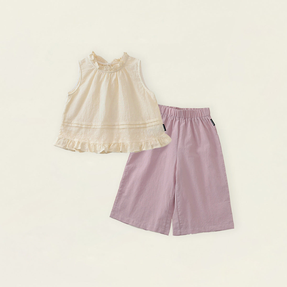 Floral Ruffle Babydoll Top Set for Girls