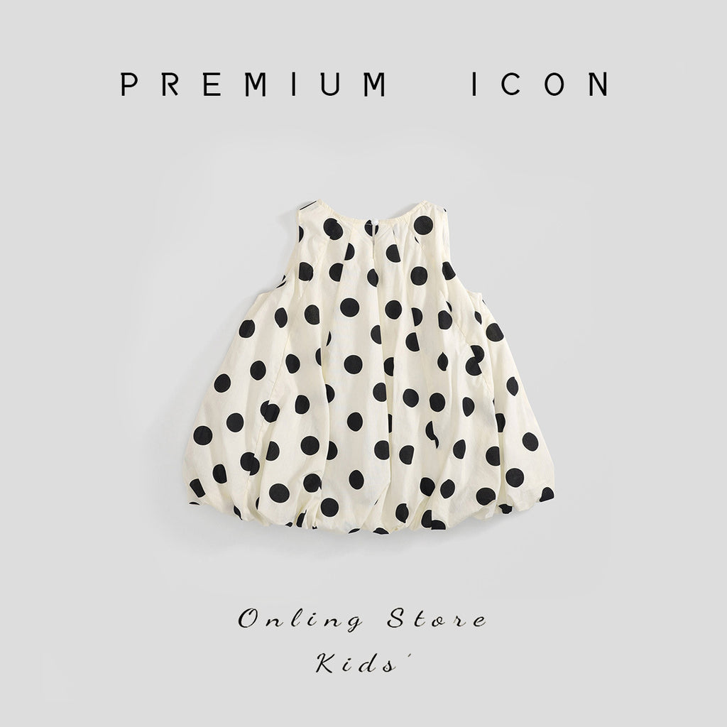 Polka Dot Sleeveless Dress for Girls