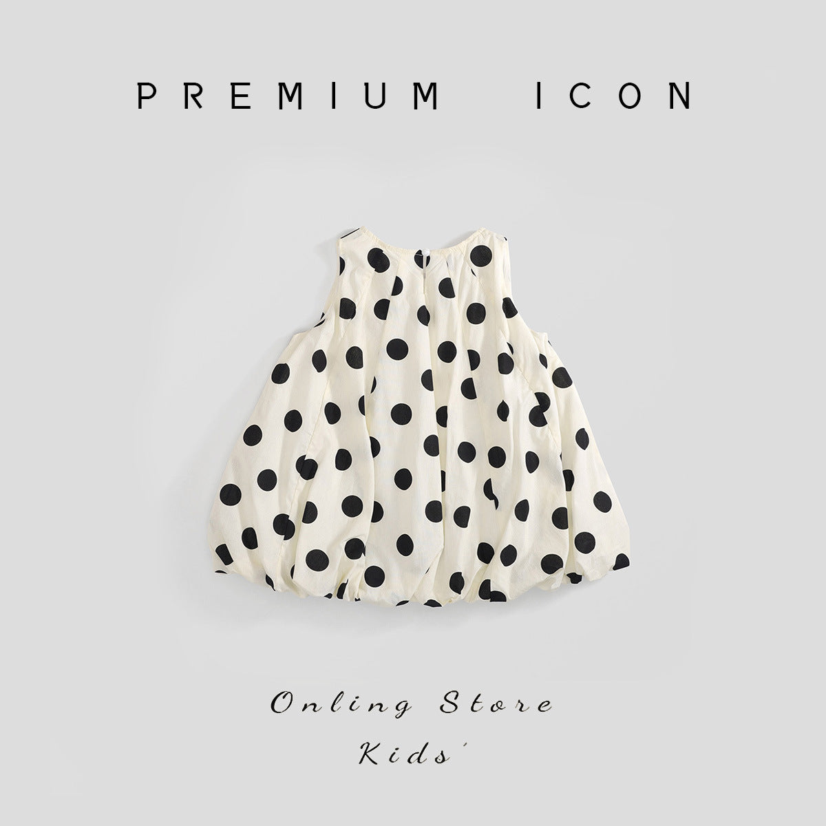 Polka Dot Sleeveless Dress for Girls