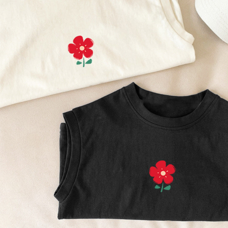 Floral Print Sleeveless Vest Top for Girls