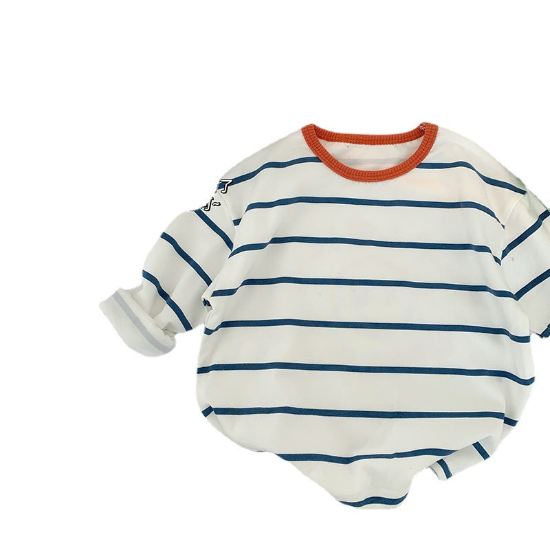 Striped Smiley Print Long Sleeve Tee